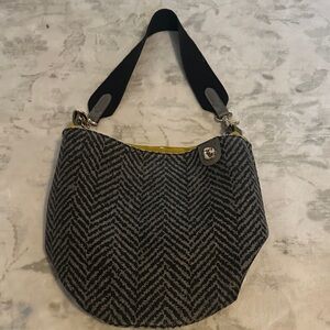 Spartina 449 Black and Gray Chevron Shoulder Bag